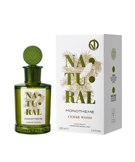 Monotheme Natural Cedar Wood Edt 100 ml Vegan Ok Unisex Novità 2024| RossoLacca