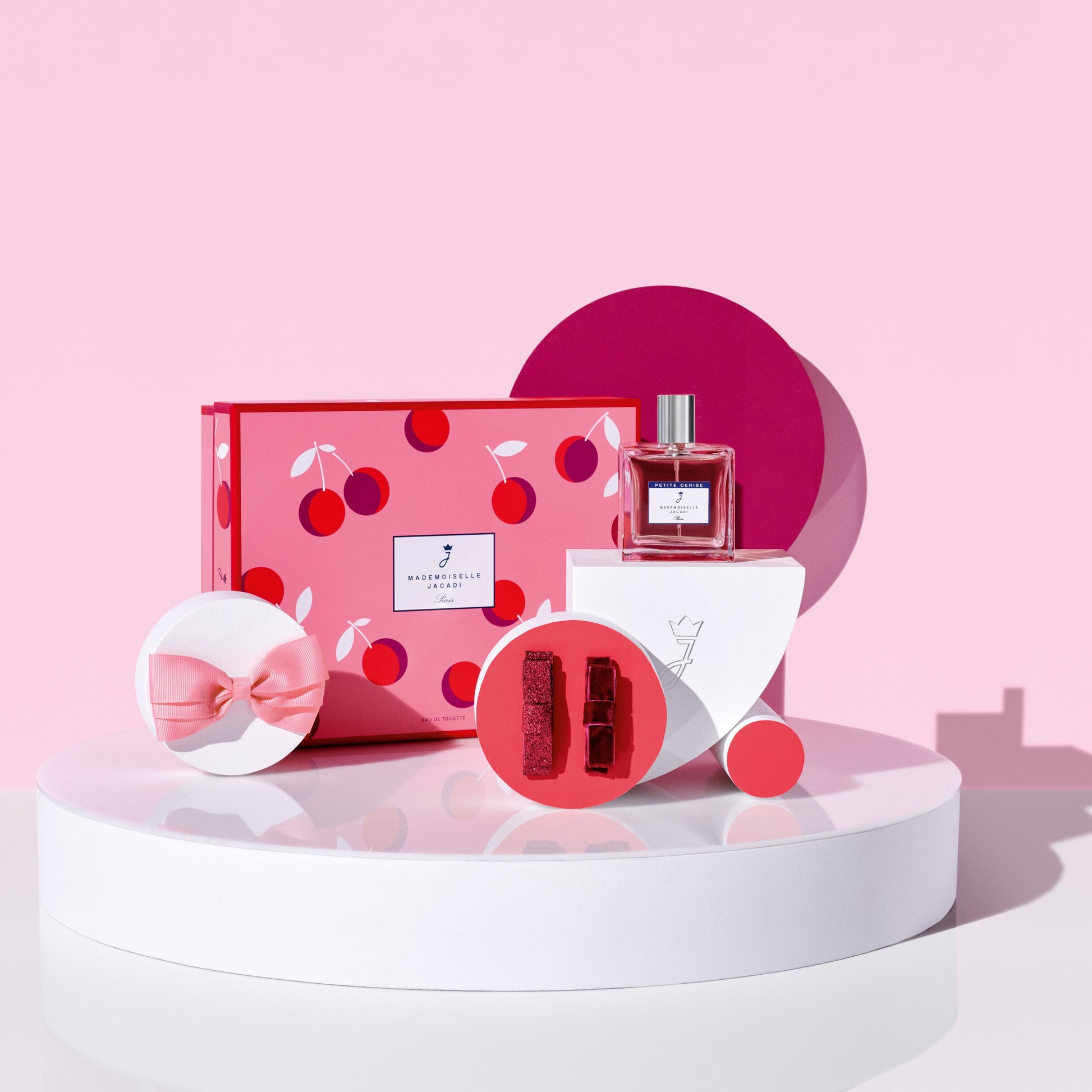 Jacadi Mademoiselle Petite Cerise Cofanetto Bimba Profumo 50 ml e Accessori Capelli | RossoLacca