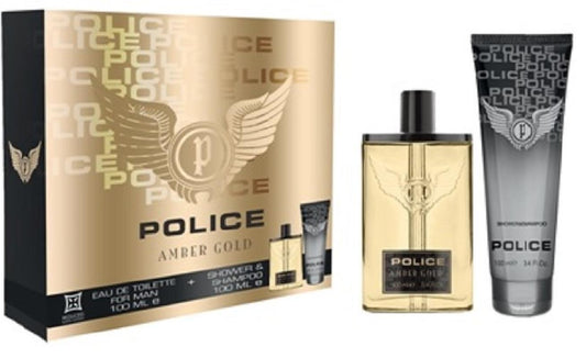 Police Contemporary Amber Gold For Man Cofanetto Edt 100 ml +  Shower Gel | RossoLacca